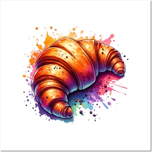 Croissant Color Butter Kawaii Sweet Art French Posters and Art